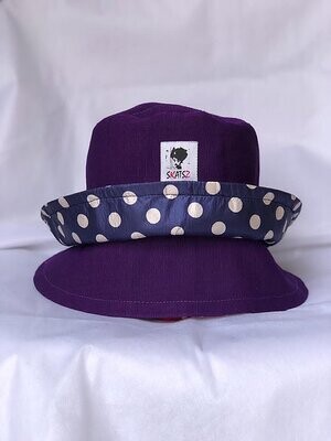 Skatsz! (Ade)Doyin - Purple Aso Oke Satin Lined Bucket Hat
