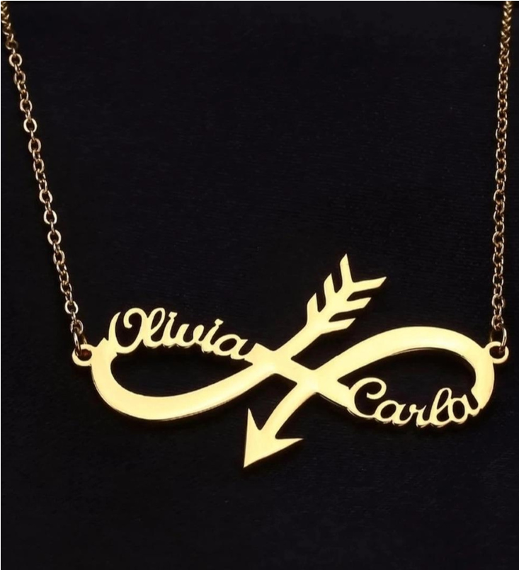 Custom Name Necklace - Infinity Arrow