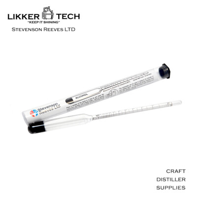 Stevenson Reeves Hydrometer - Alcohol Meter 0 - 100%