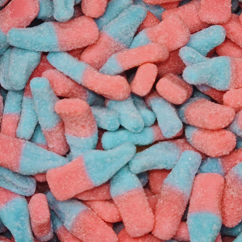 Fizzy Blue Raspberry Bottles 100g