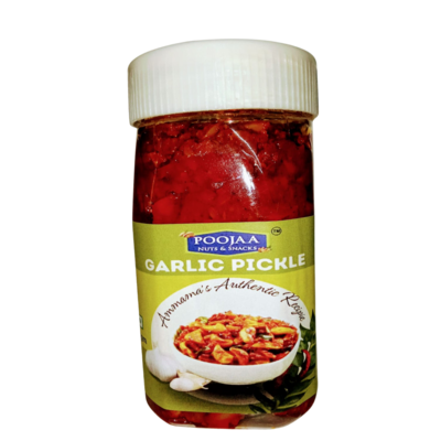 POOJAA பூண்டு ஊறுகாய் Garlic Pickle, 200g - Traditional South Indian Taste