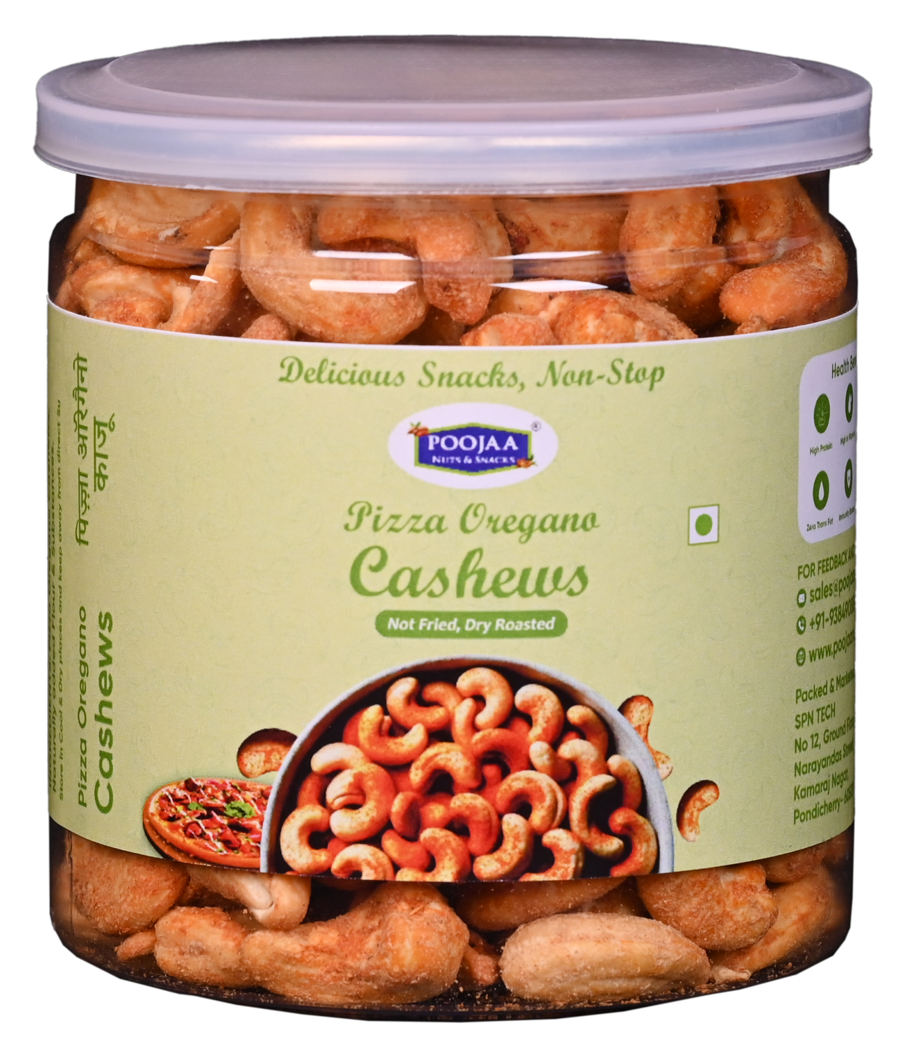 Premium Dry Roasted  Pizza Oregano Cashews ​200g