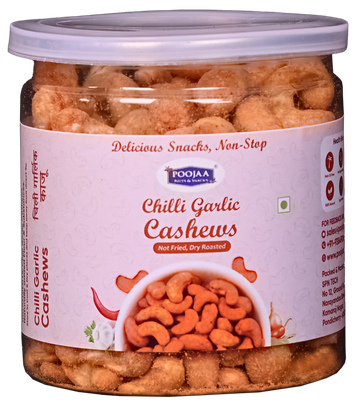 Premium Dry Roasted Chilly Garlic Cashews 200g
