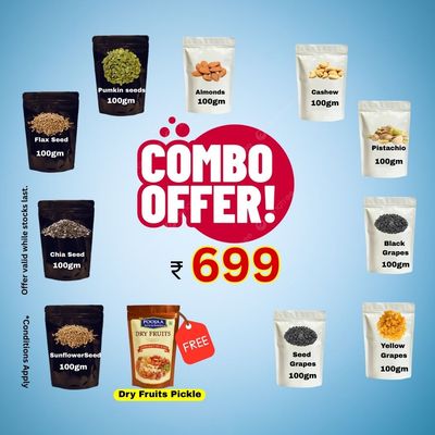 Dry Fruits Nuts  Seeds Combo Offer  | ப்ரீமியம் உலர் பழங்கள் காம்போ சலுகை!