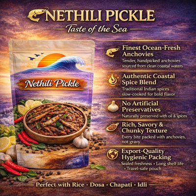 Nethili Pickle Homemade, Spicy & Fresh | 🌶️🍽️⭐200gm