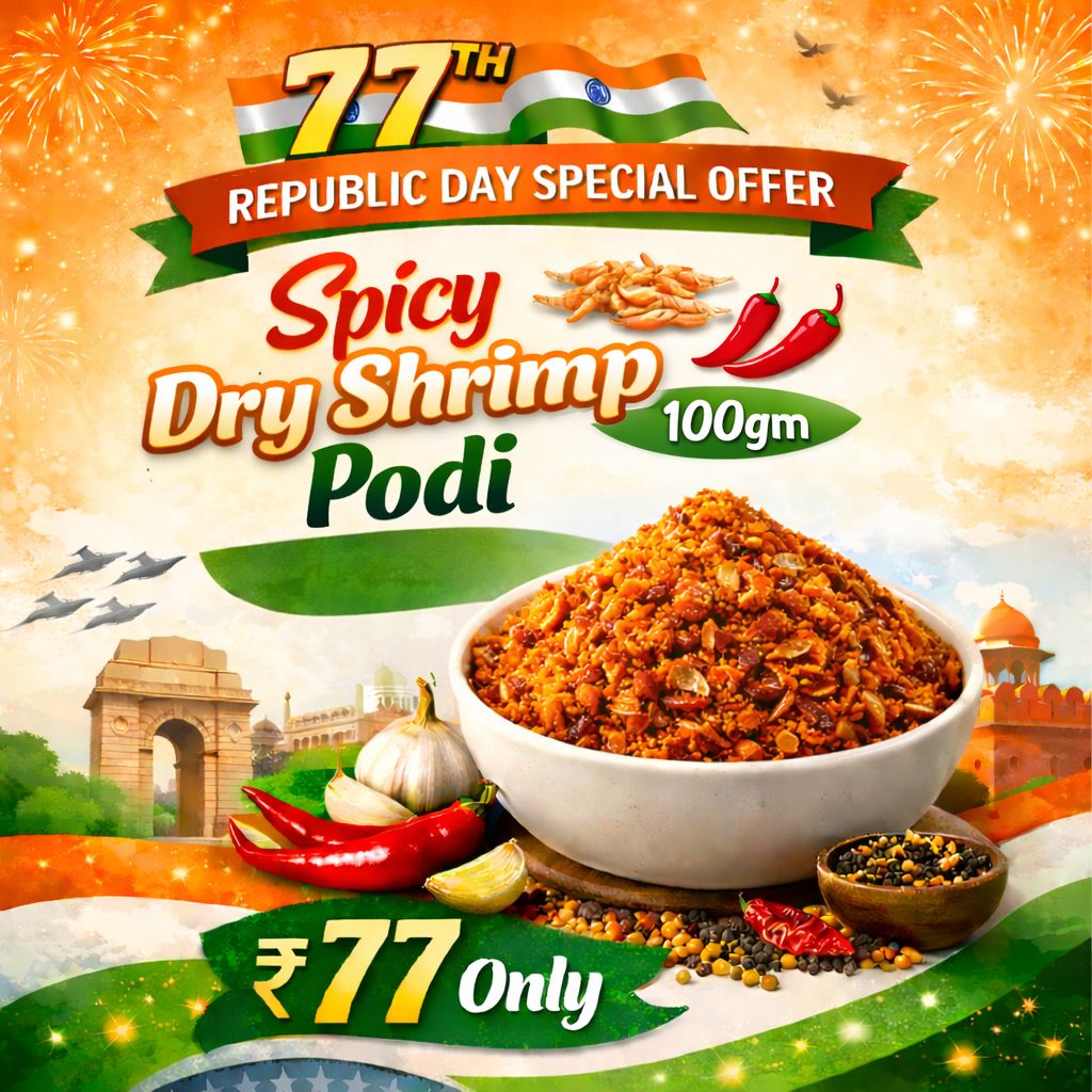 Dry Shrimp Podi  Spicy Seafood 🦐🦐🦐 100gm