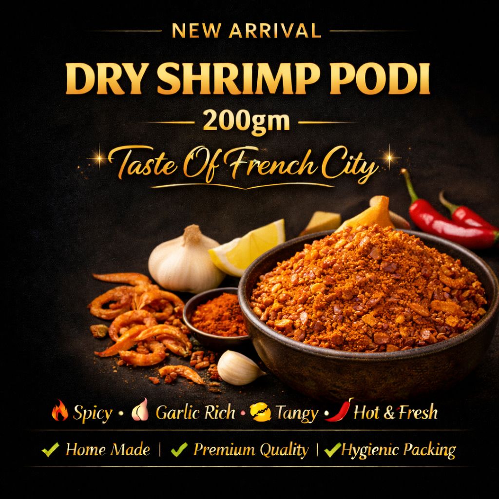 Dry Shrimp Podi  Spicy Seafood 🦐🦐🦐 200gm