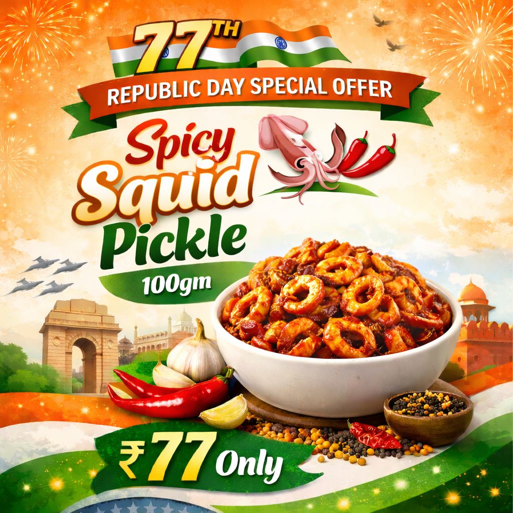 Homemade Squid Pickle Fresh, Spicy &amp; Tasty 😋✨✨100gm