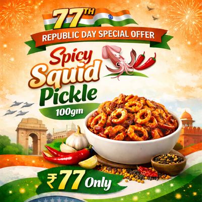 Homemade Squid Pickle Fresh, Spicy &amp; Tasty 😋✨✨100gm