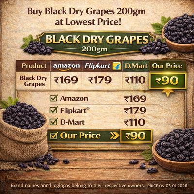 Premium Black Dry Grapes 200gm