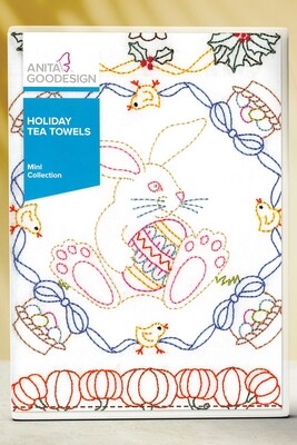 Holiday Tea Towels Embroidery CD