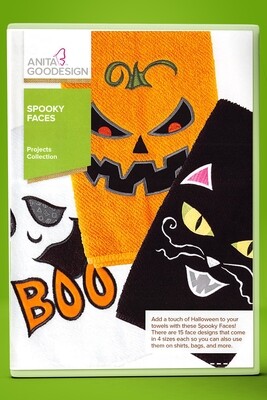 Spooky Faces Embroidery CD