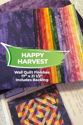 Happy Harvest Hand Dyed Charm Pack of 20 Colors plus 1/2 yard cut with pattern.