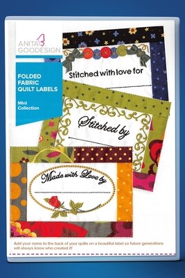 Folded Fabric Quilt Labels Embroidery CD