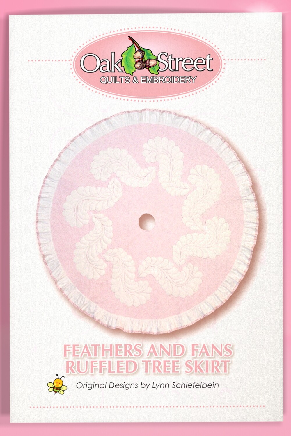 Feathers and Fan Ruffled Tree Skirt Pattern PDF