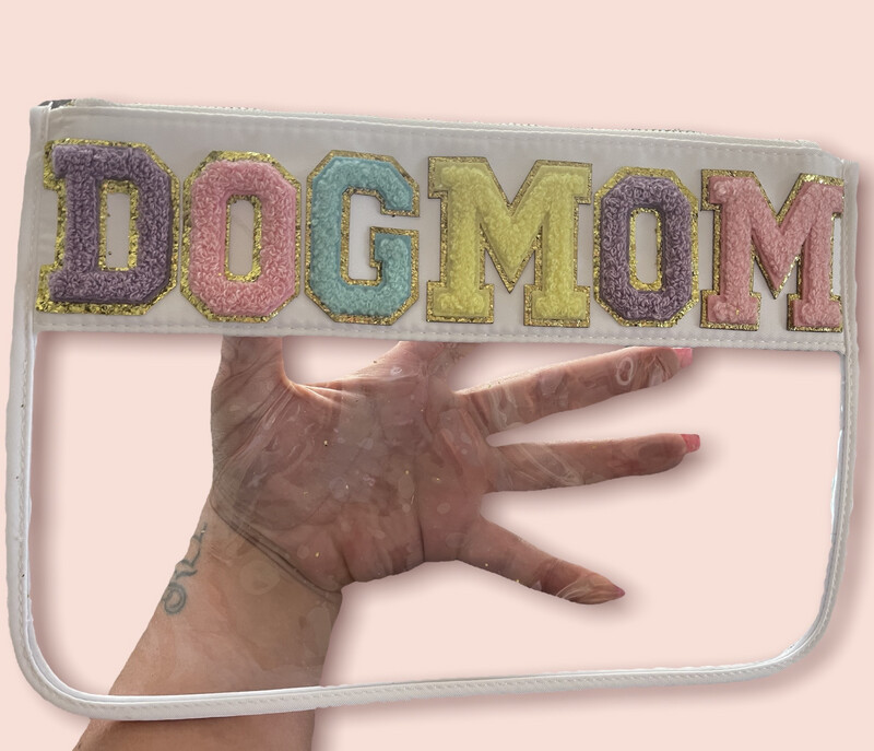 Dog Mom University Clear Pouch