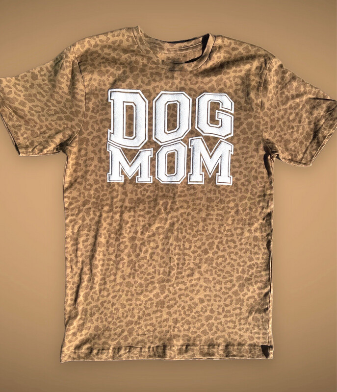 Puff Dog Mom Leopard TShirt
