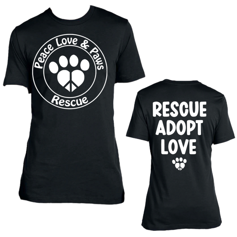 Peace, Love &amp; Paws Rescue Fundraiser Shirt