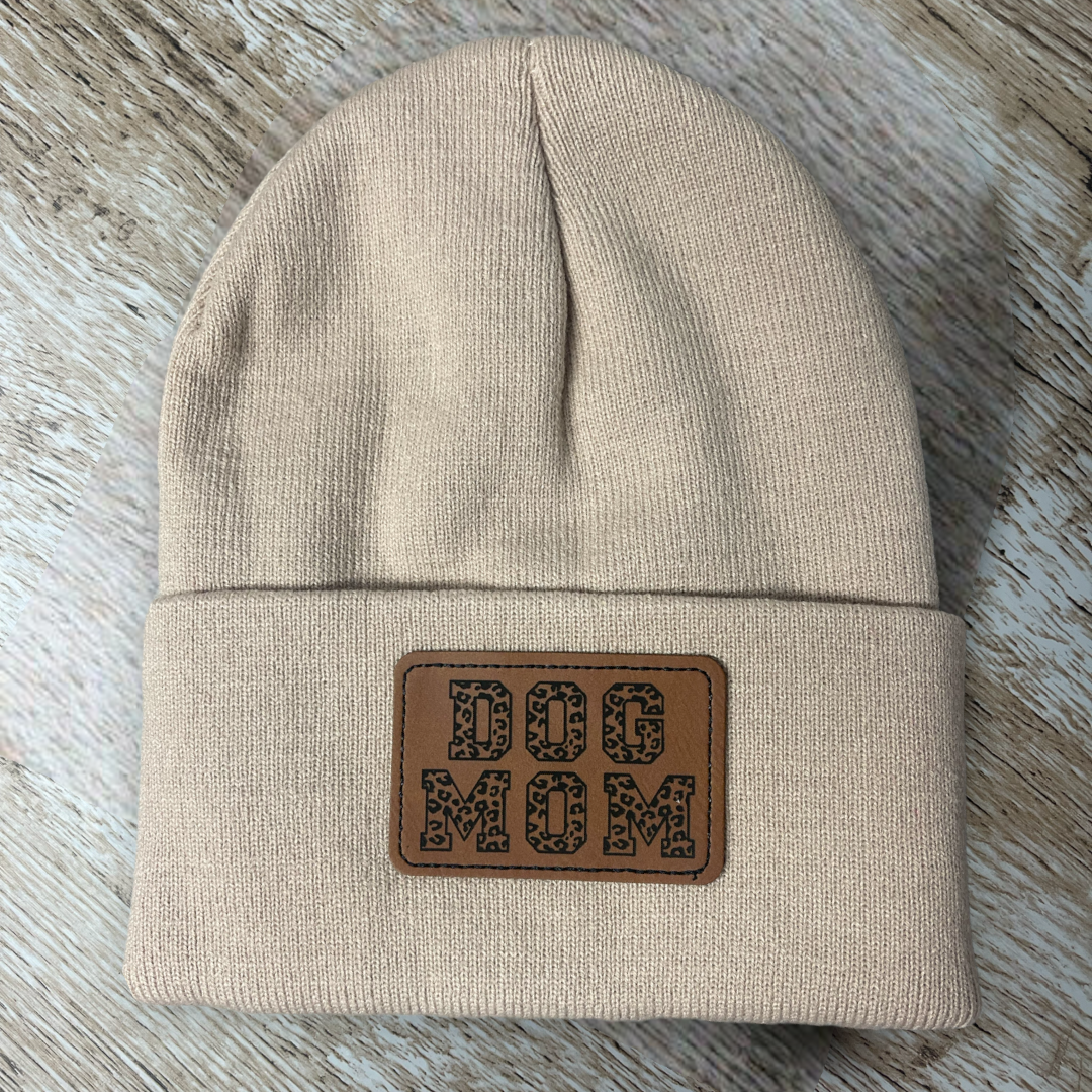 Leopard Dog Mom Beanie