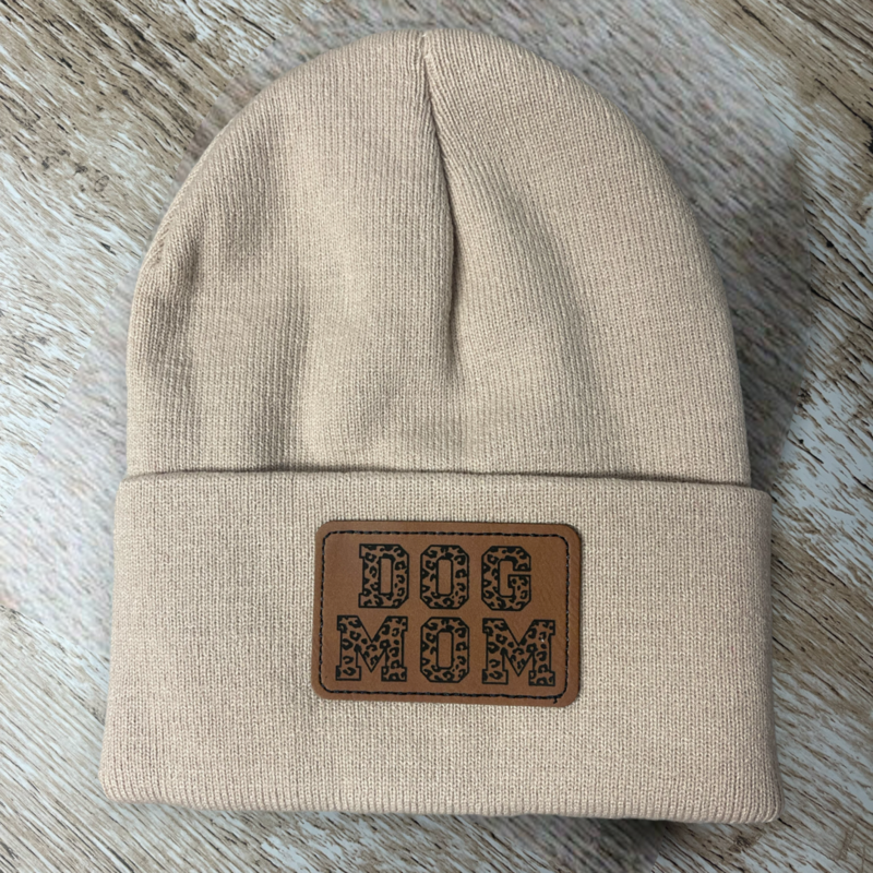 Leopard Dog Mom Beanie