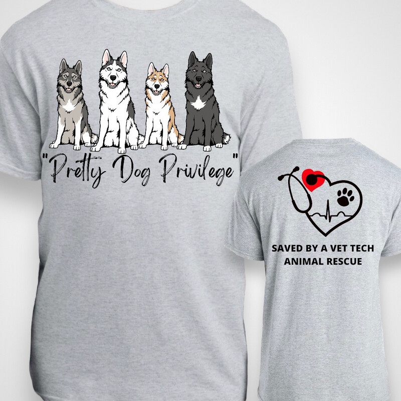 Saved By A Vet Tech Fundraiser TShirt