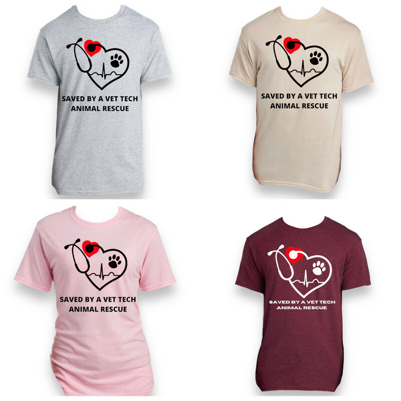 Saved By A Vet Tech Fundraiser TShirt