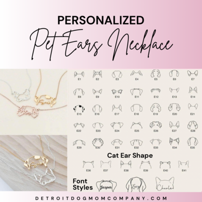 Custom Pet Ear Necklaces