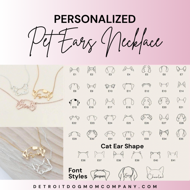 Custom Pet Ear Necklace