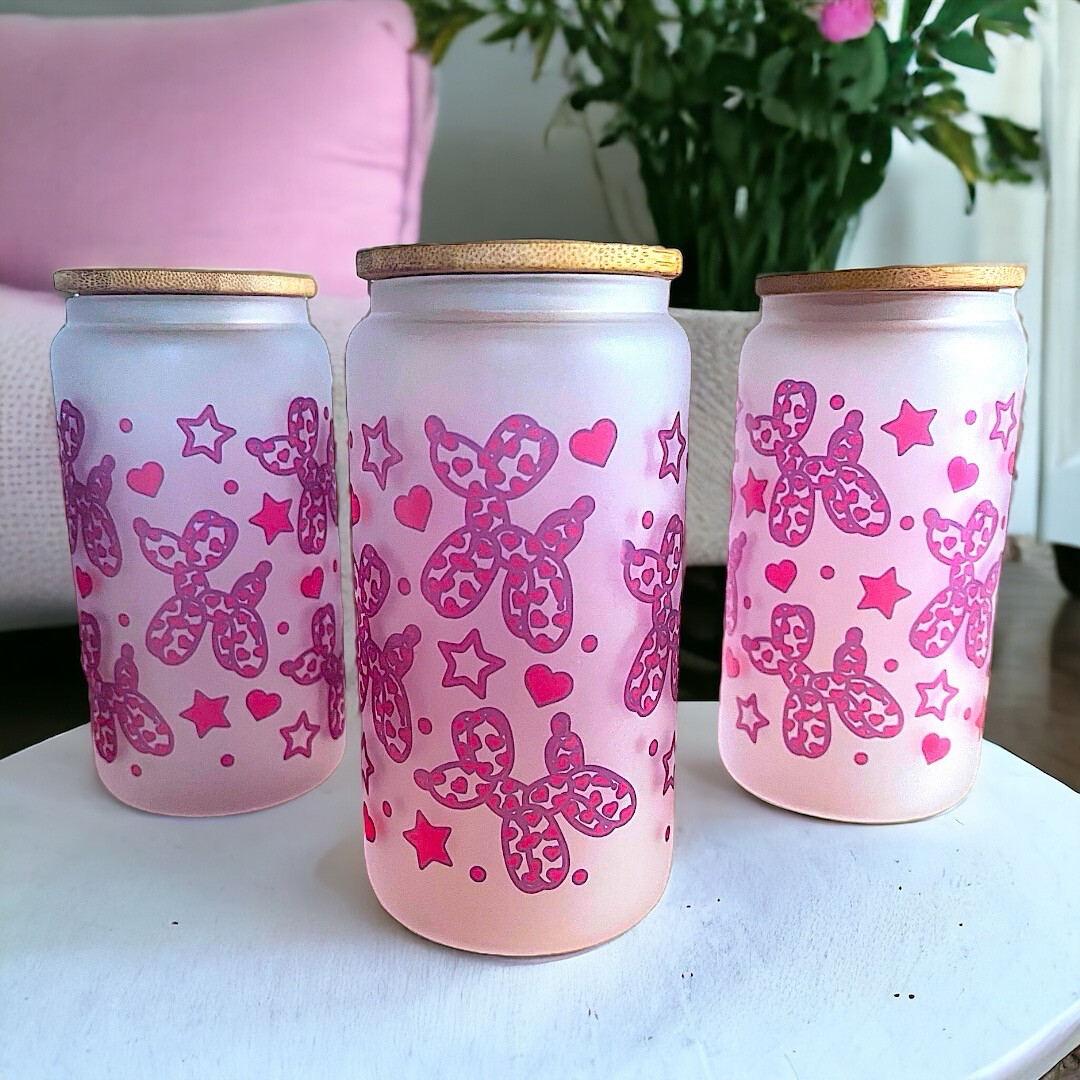 Valentines Frosted Glass Tumbler
