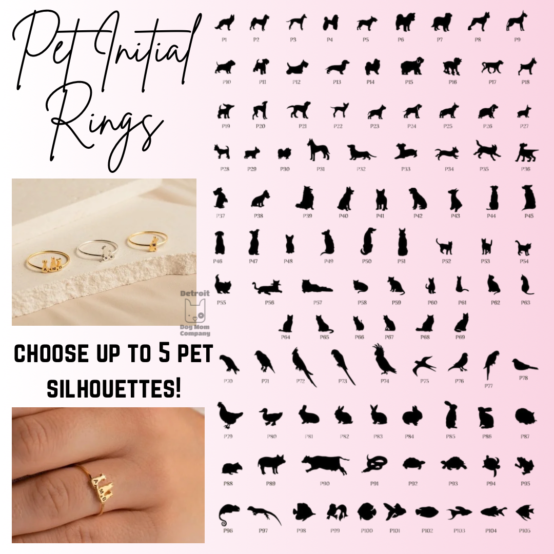 Custom Pet Initial Rings