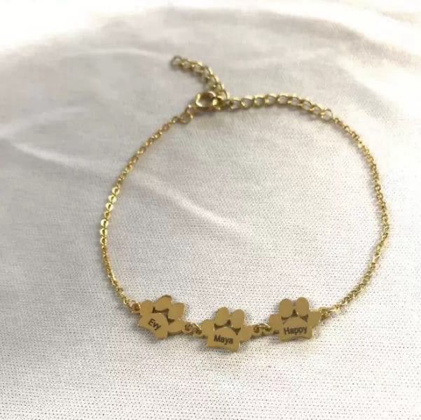 Custom Paw Print Bracelet