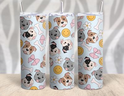 Smiley Pitties Skinny Tumbler