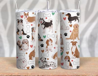 Happy Puppers Skinny Tumbler
