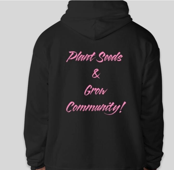 Plant Seeds Hoodie Black
