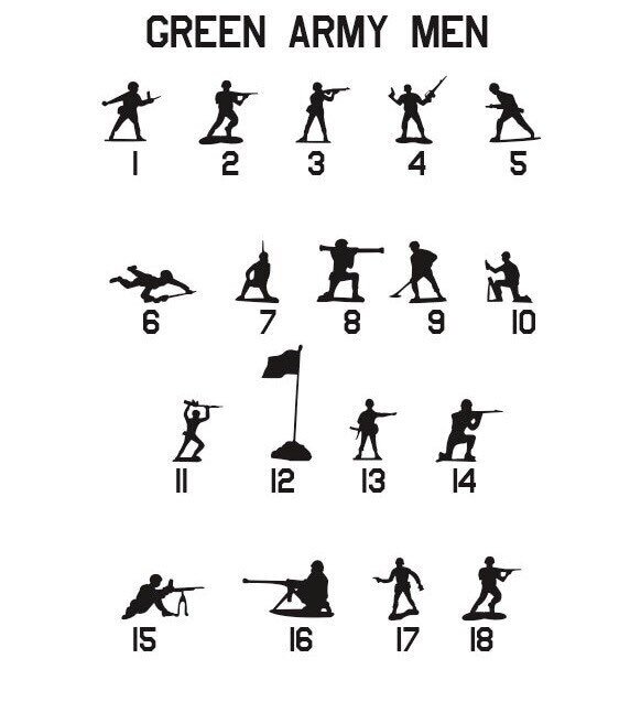 Giant Green Army Men Vinyl Decal