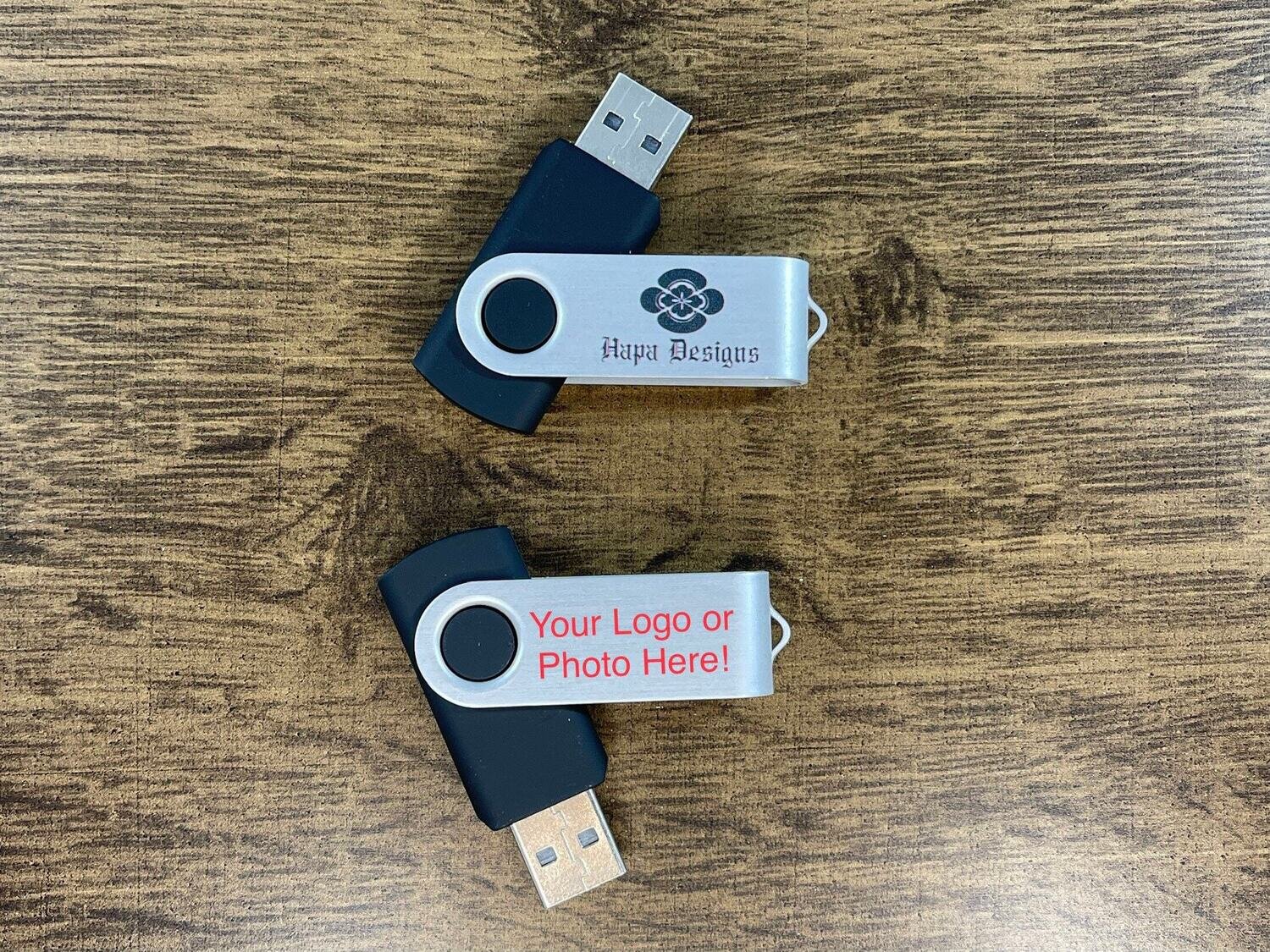 Custom full color logo compact cute USB flash drive storage memory metal U disk PC laptop personalized for weddings custom swivel USB flash