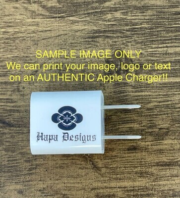 Custom Photo Logo Phone Charger - Personalized Photo Charger - Custom Phone Accessories - Genuine Apple !