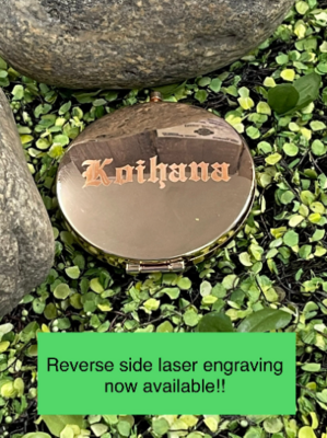 Round Rose Gold Photo Compact Mirror - Laser Engravable Back!