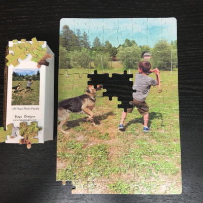Custom 120 Piece Photo Jigsaw Puzzle with free gift box or pouch!