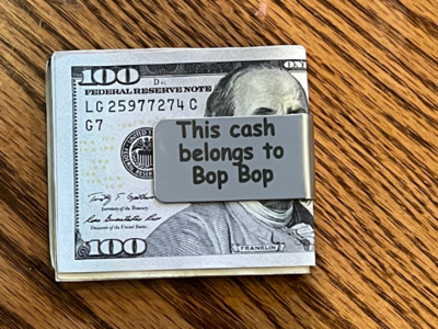Laser Engraved Money Clip, Double Side Engraving! 
