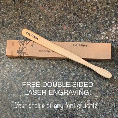 Custom laser engraved toothbrush sets