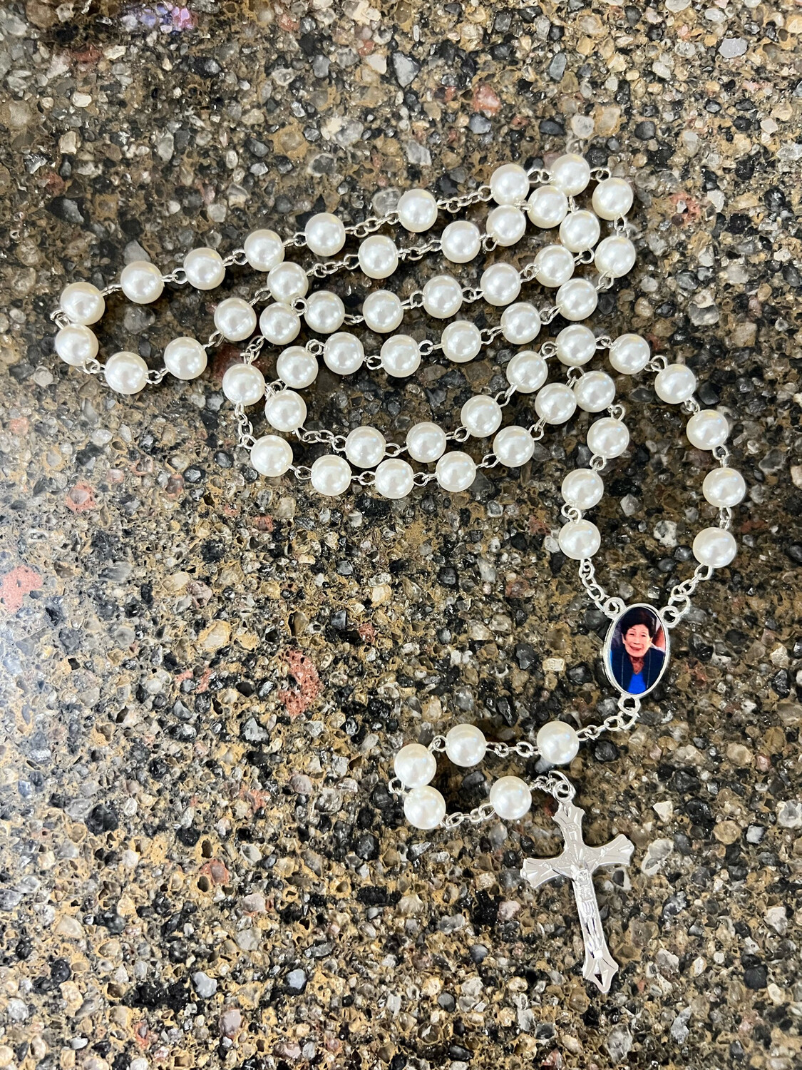 Handheld Photo Memorial Rosary Beads