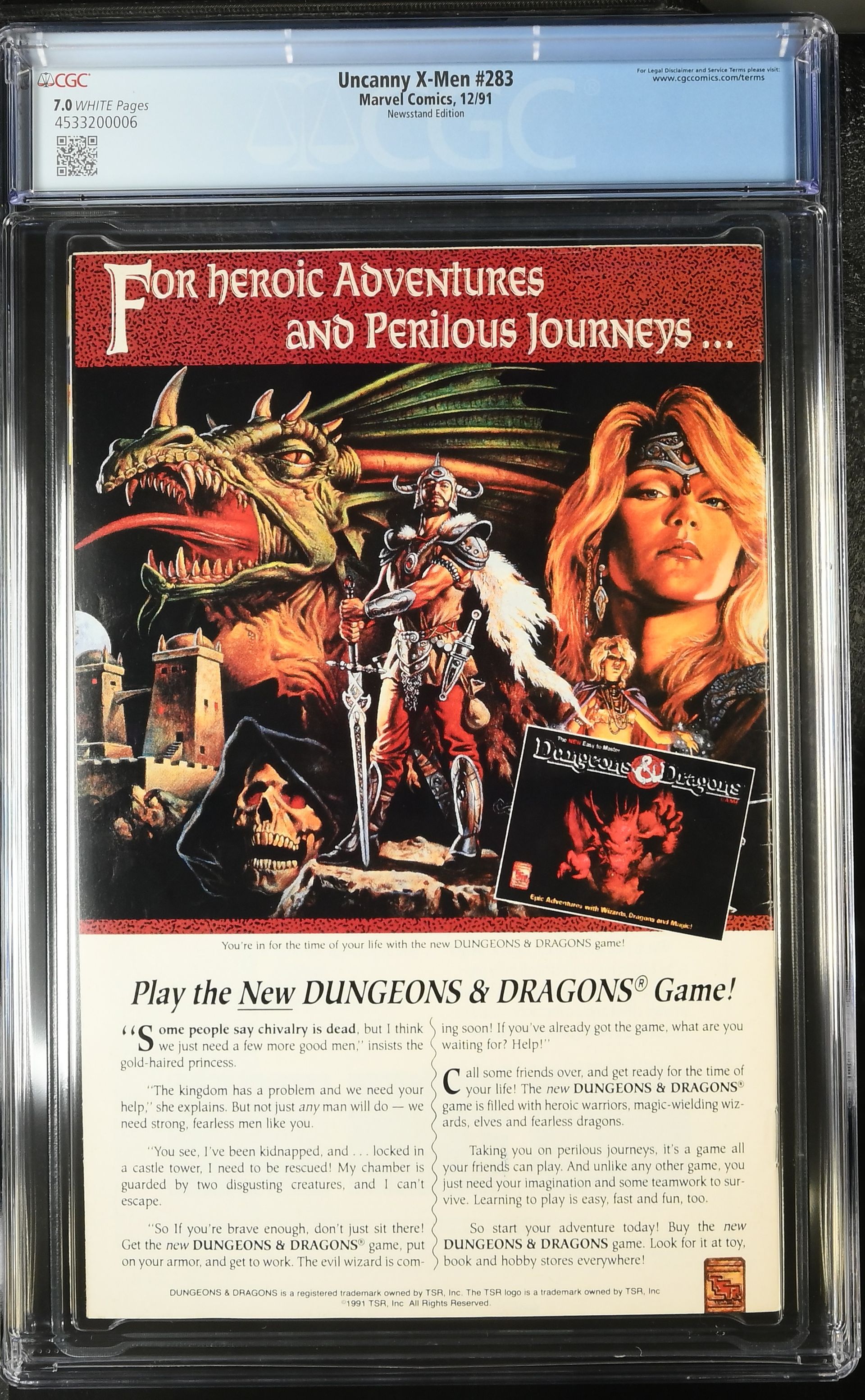 Uncanny X-Men Issue 283 CGC 7.0