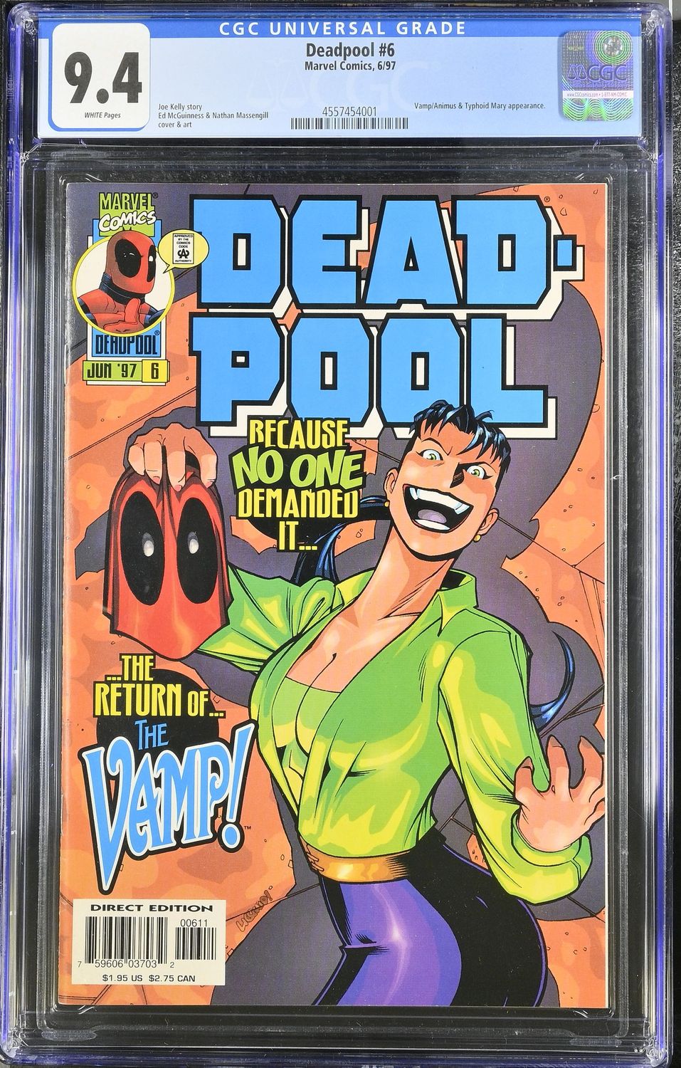 Deadpool issue 6 CGC 9.4 Comic