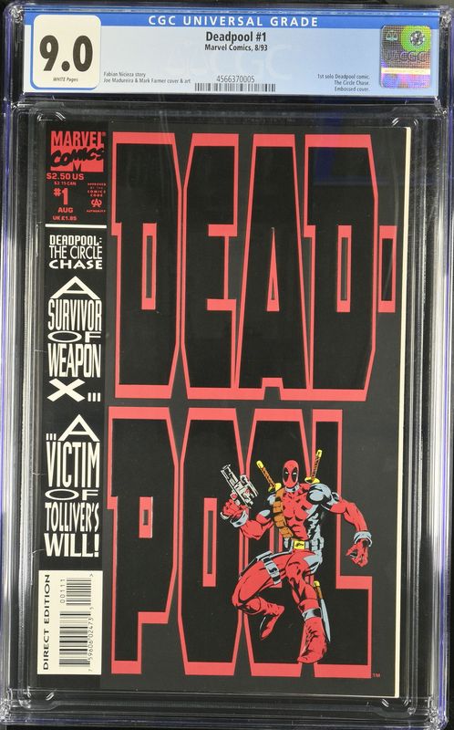 Deadpool Issue 1 CGC 9.0 Comic