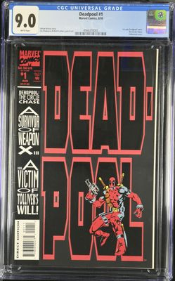 Deadpool Issue 1 CGC 9.0 Comic