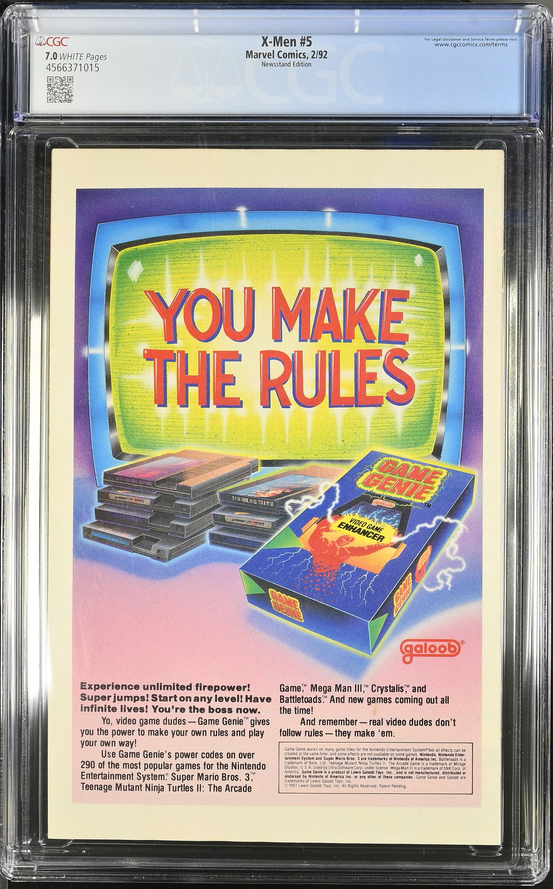 X-Men Issue 5 CGC 7.0 Comic