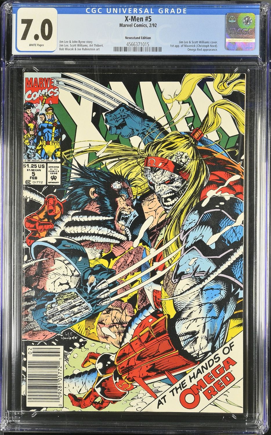 X-Men Issue 5 CGC 7.0 Comic