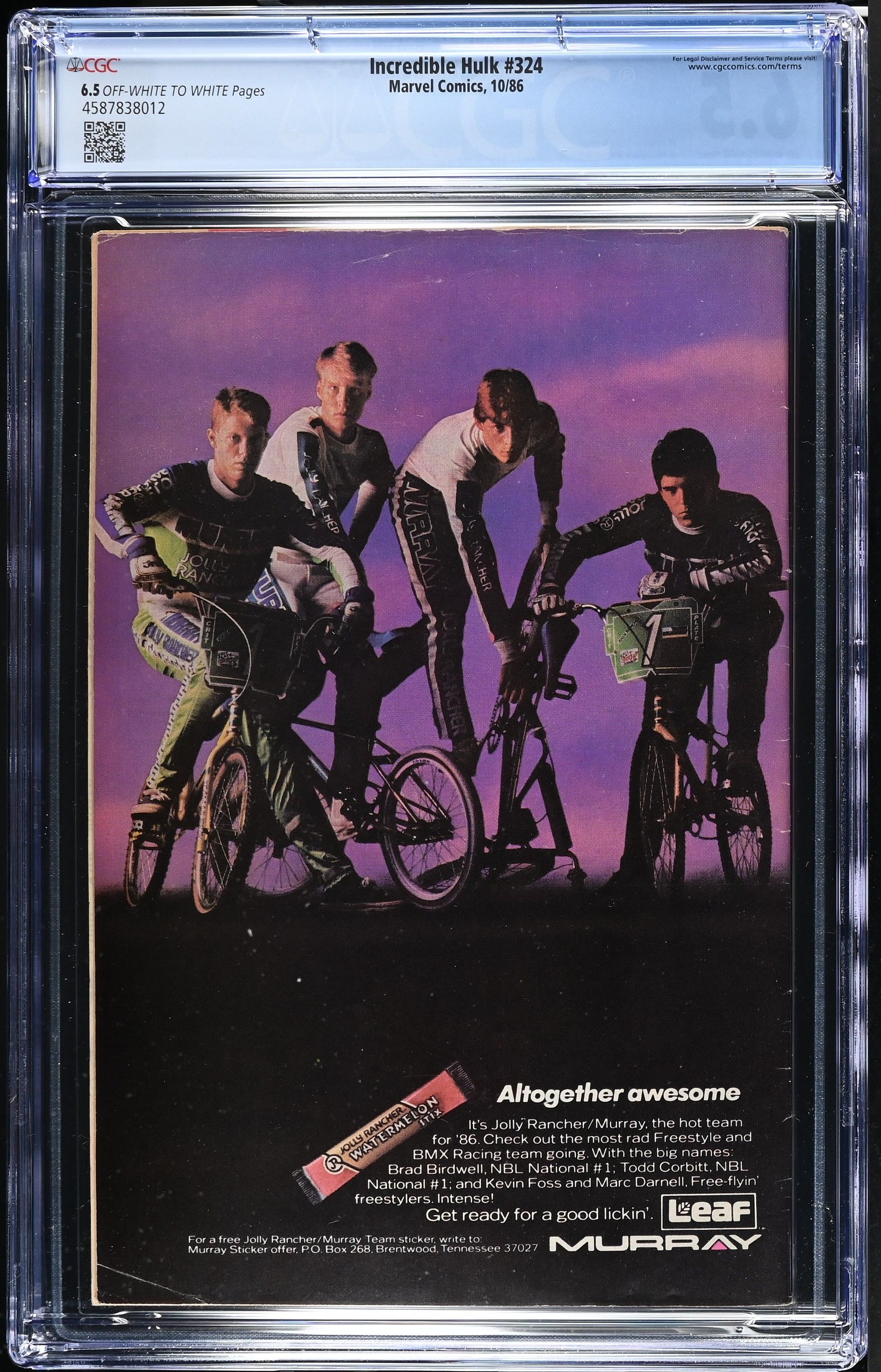 Incredible Hulk Issue 324 CGC 6.5