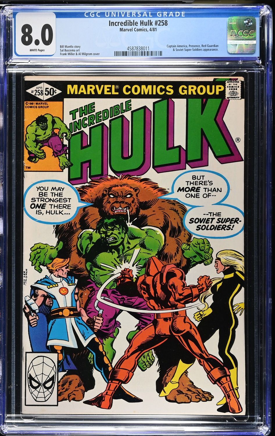 Incredible Hulk Issue 258 CGC 8.0